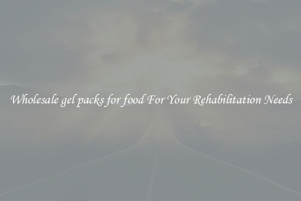 Wholesale gel packs for food For Your Rehabilitation Needs