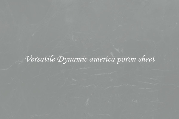 Versatile Dynamic america poron sheet