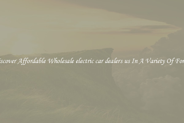 Discover Affordable Wholesale electric car dealers us In A Variety Of Forms
