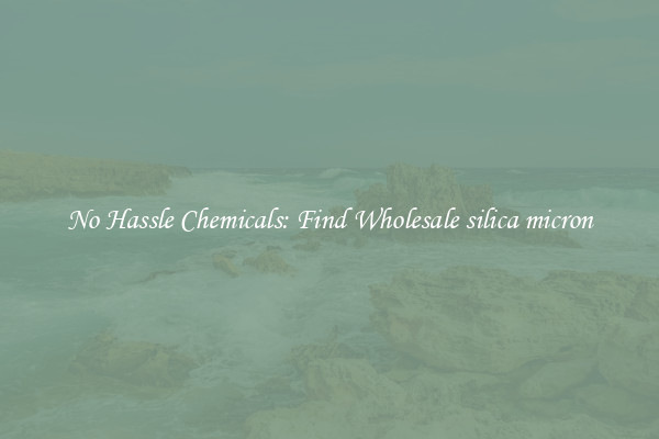 No Hassle Chemicals: Find Wholesale silica micron