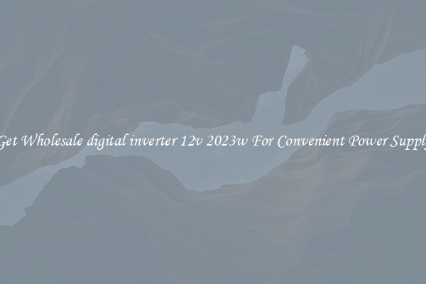 Get Wholesale digital inverter 12v 2023w For Convenient Power Supply
