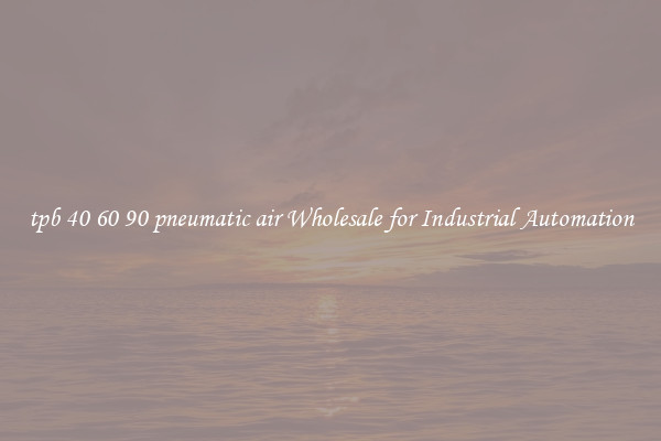  tpb 40 60 90 pneumatic air Wholesale for Industrial Automation 