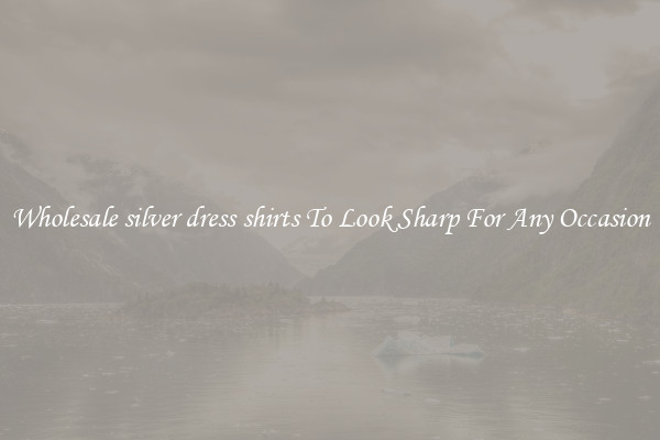 Wholesale silver dress shirts To Look Sharp For Any Occasion