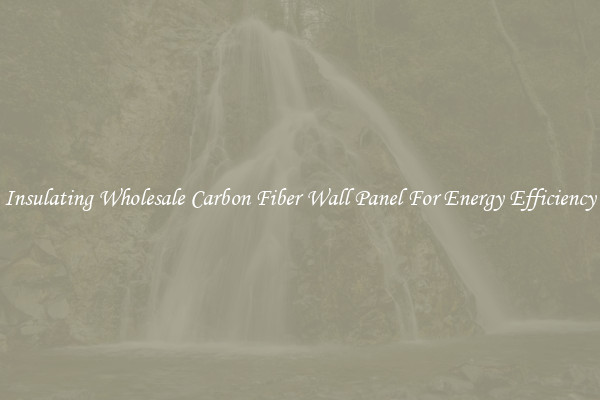 Insulating Wholesale Carbon Fiber Wall Panel For Energy Efficiency