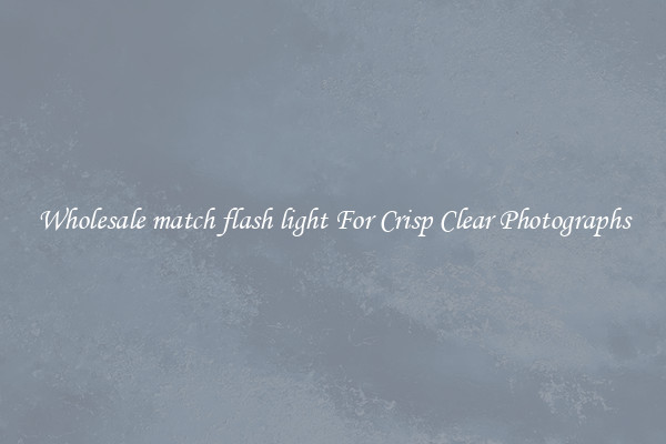 Wholesale match flash light For Crisp Clear Photographs