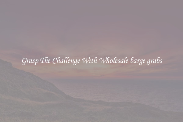 Grasp The Challenge With Wholesale barge grabs