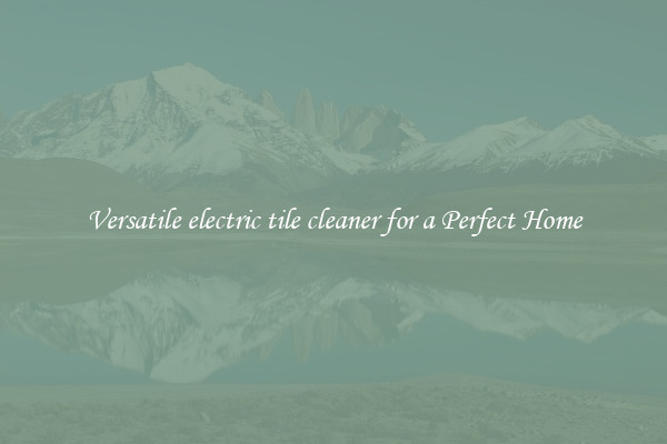 Versatile electric tile cleaner for a Perfect Home