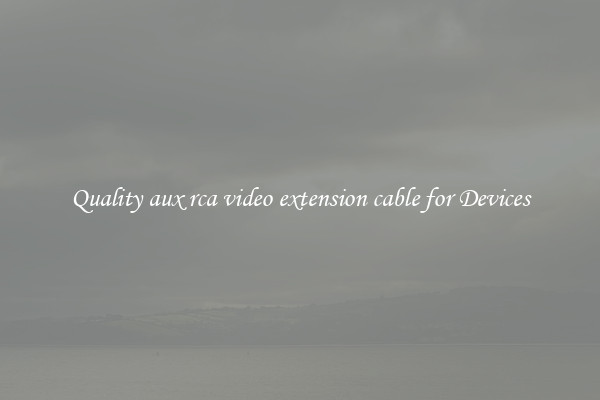 Quality aux rca video extension cable for Devices