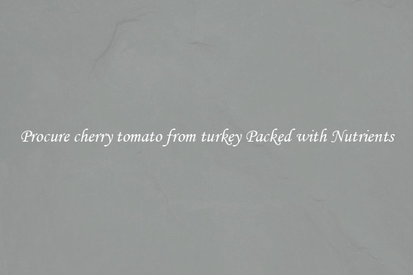 Procure cherry tomato from turkey Packed with Nutrients